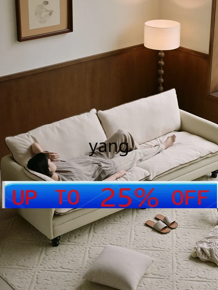 

Lhh Minimalist down Sofa Color Matching Living Room Light Retro Straight Row Fabric Sofa