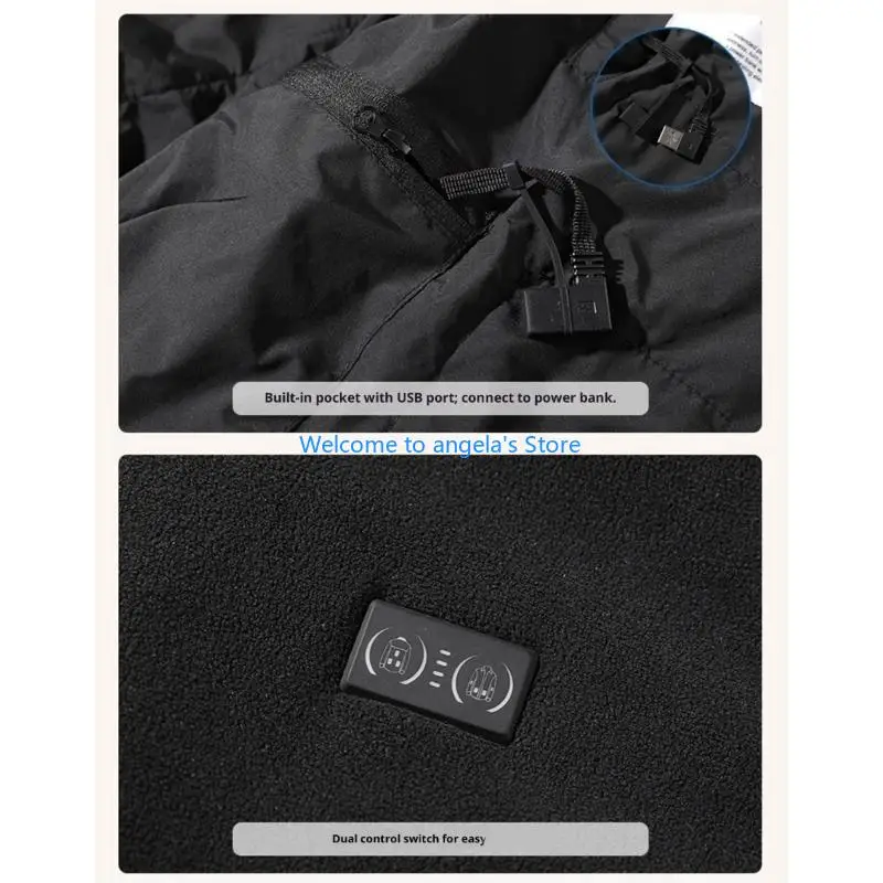 X4YC Heated Fleece with Battery,Fleece Heating Jackets Not Included)