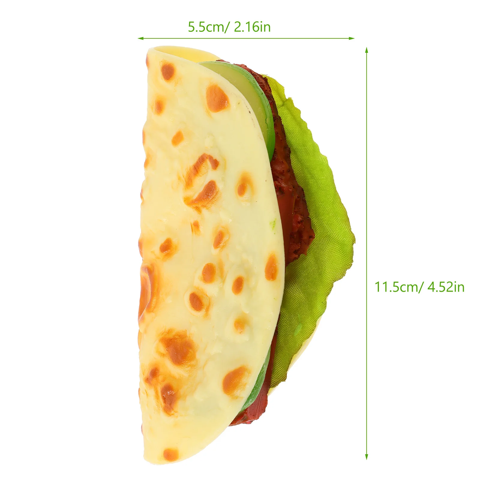 Simulação de panqueca realista, modelo de sobremesa de burrito falso para decoração, adereço de exibição, modelo de panqueca vegetal