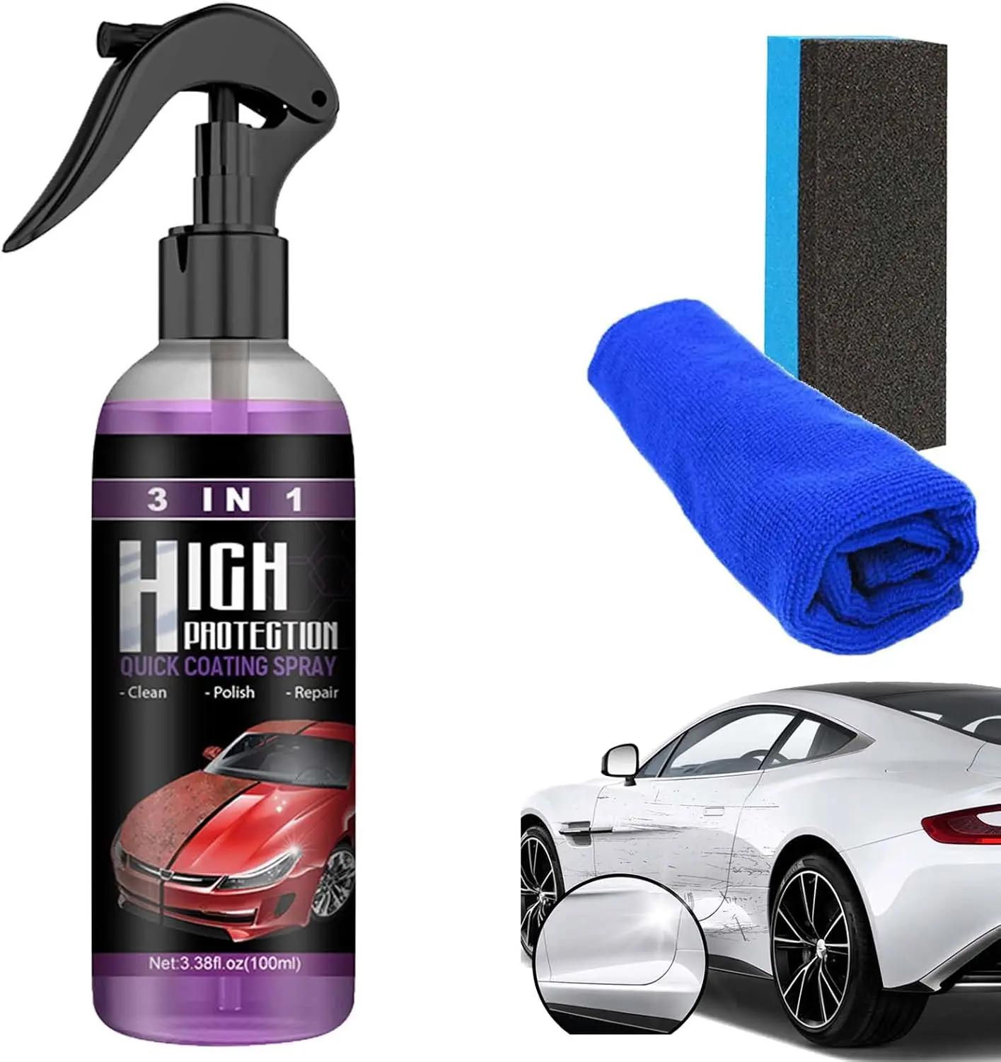 Keones Ceramic Car Spray, Newbeeoo Car Coating Spray,  in 1 High Protection Quick Car Coating Spray, Keones Ceramic Car Coating 