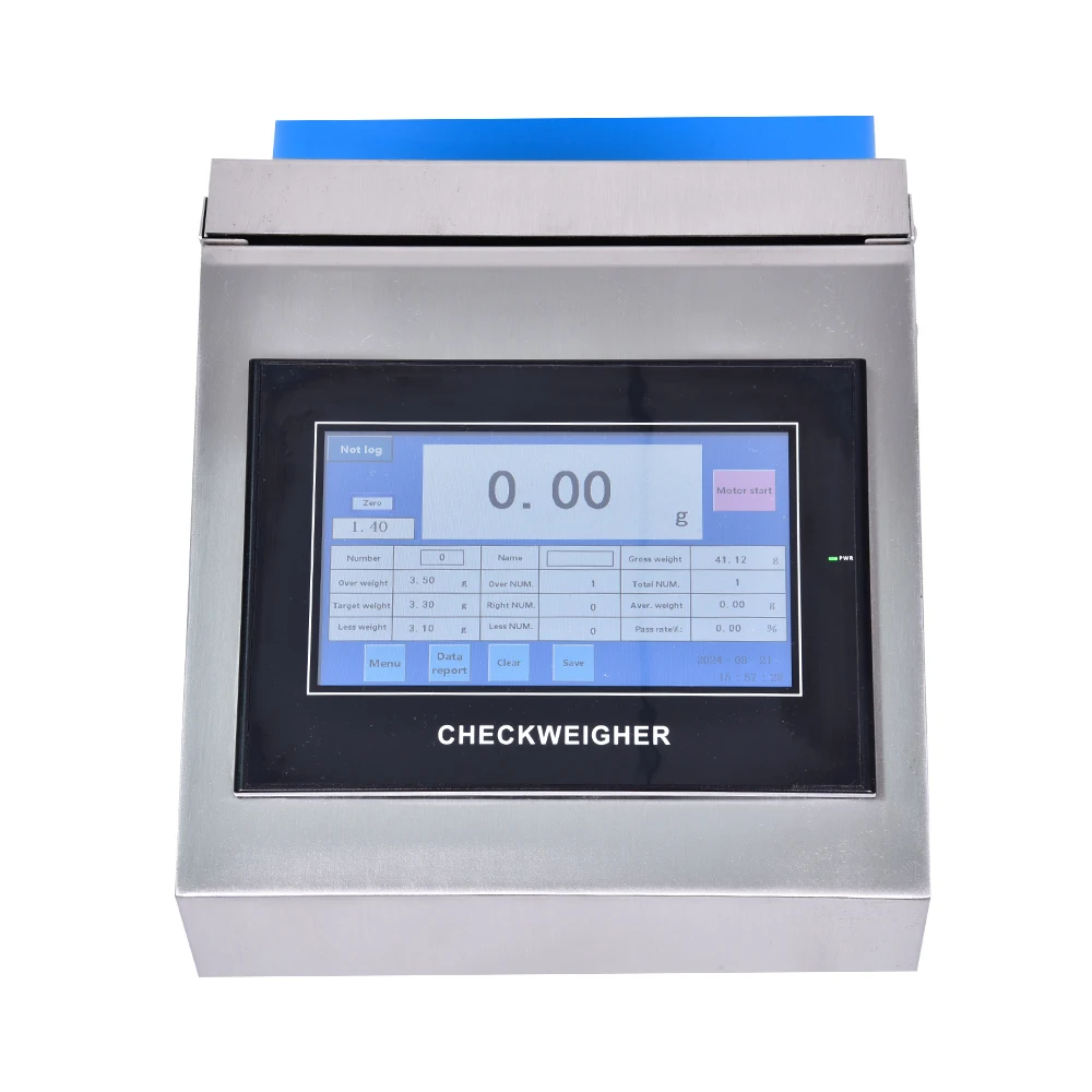 Online Small Double Segment Check weigher D2 Belt Speed Can Be Adjusted For Small Food