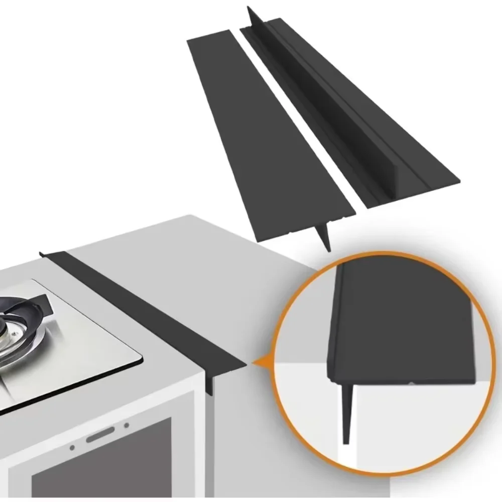 Protetor de Silicone para Frestas de Fogão de 53cm, Resistente ao Calor, Anti-Óleo, Poeira e Água, para Vedação de Fogão a Gás, Forno e Bancada