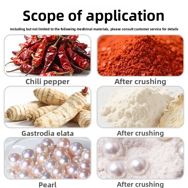 Stainless steel grinder large Chinese herbal medicine spice ultra-fine grinding water cooled dust removal powder presser