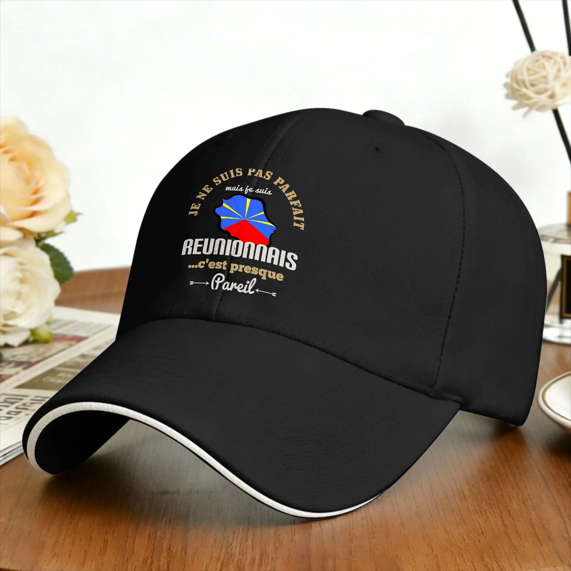 Kreol 974 Reunion Island Baseball Cap  Running Hippie High Quality Trucker Hat Trendy Baseball Caps