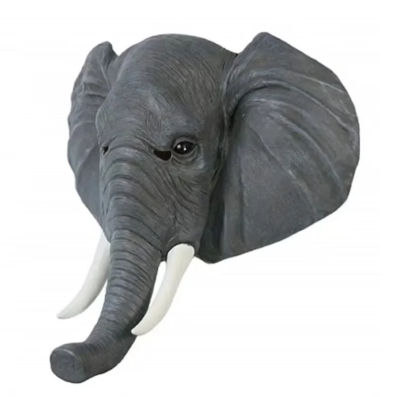 

Halloween Elephant Head Animal Mask Funny Cosplay Costume Props Latex Masks Adult Prom Carnival Dress Up Party
