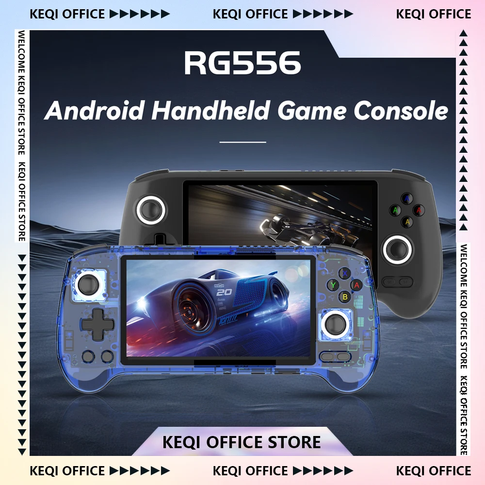 RG556 Handheld Game Console Bluetooth High Fidelity Dual Speakers Unisoc T820 Processor Android13 Retro Video Players Controller