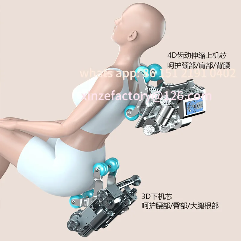 Customizable luxury massage chair zero gravity guide rail space capsule home full body automatic intelligent robot