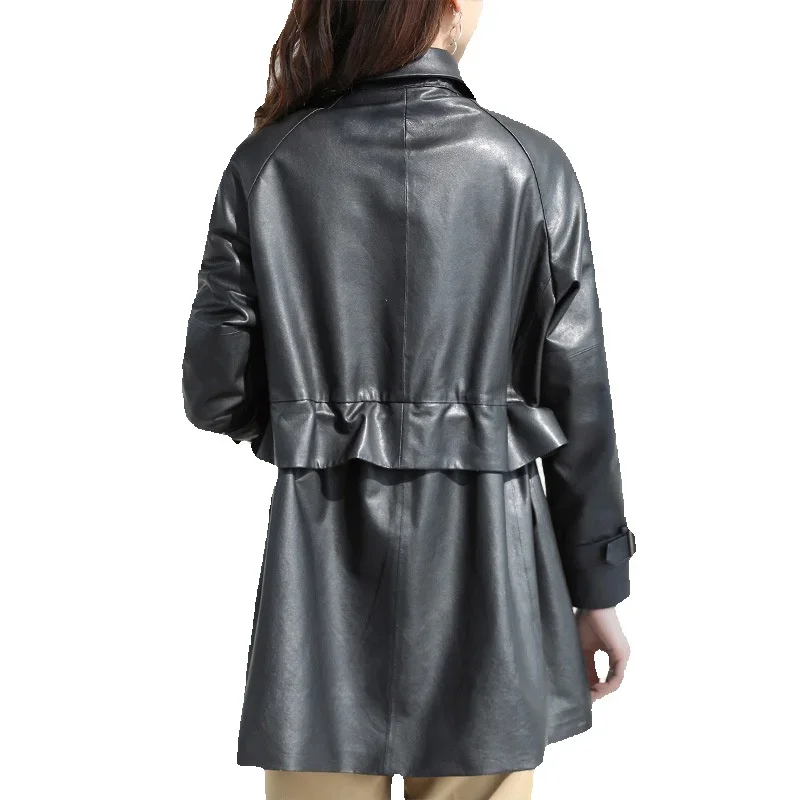 New Sheepskin Genuine Leather Clothing Fashionable And Stretching Windbreaker Style Genuine Leather Clothing