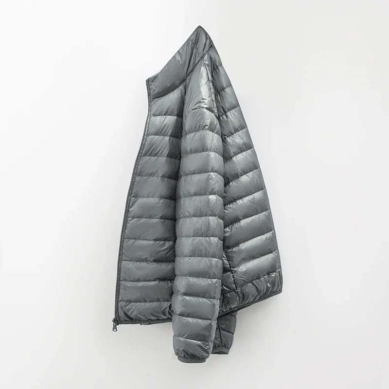 2023 Men Winter Coat Fashion Hooded White Duck Down Jackets Plus Size Ultralight Down Coat Portable Slim Down Parkas