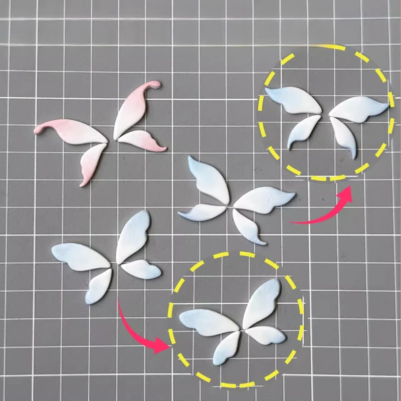 Q نسخة الطين دمية الجناح الطين قطع قالب شيطان/الملائكة/الفراشة/الرف الجناح شكل بوليمر كلاي القاطع لتقوم بها بنفسك أداة شخصية أنيمي