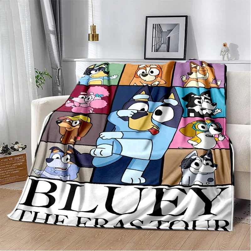 3D Print B-Blueys Family Cartoon Dog Blanket,Soft Throw Blanket for Home Bedroom Bed Sofa Travel Cover Kid Gift