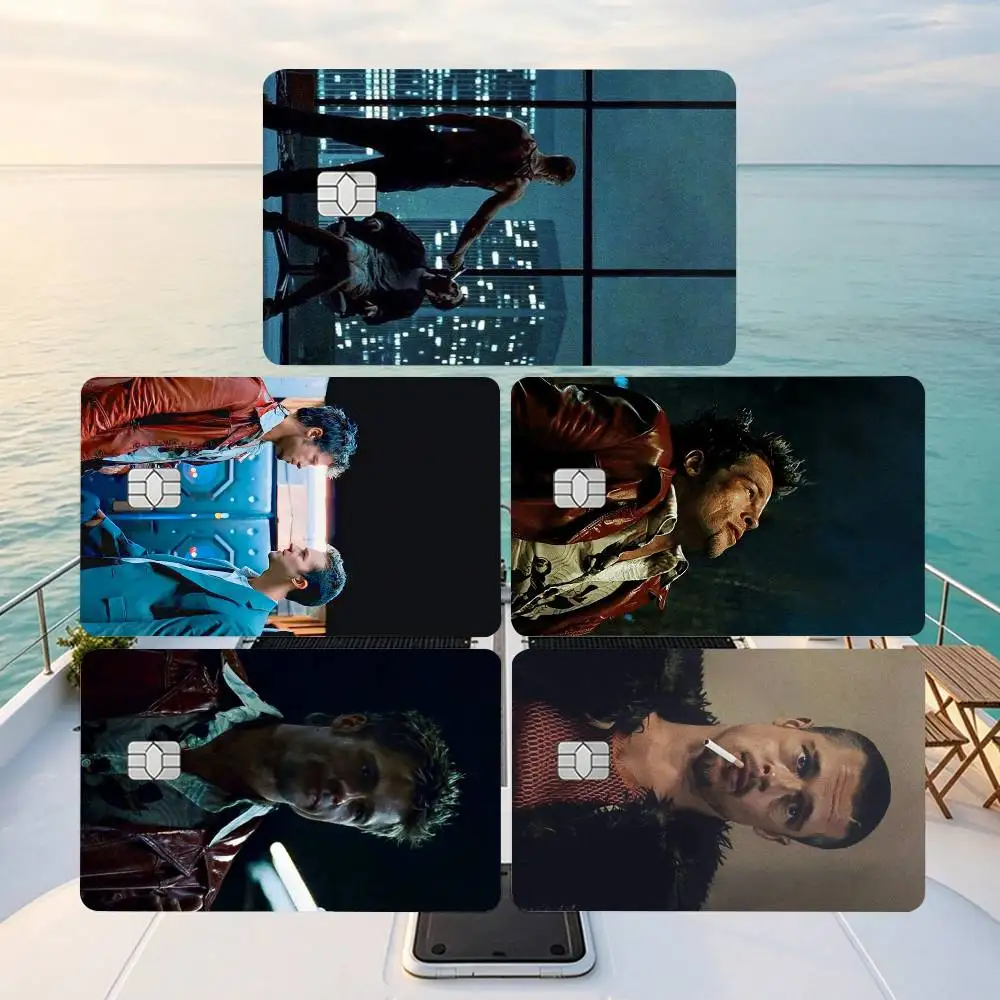 Popular M-Movie F-Fight Club Credit Card HD Stickers Game Card Decal Small Chip Waterproof Sticker Gift