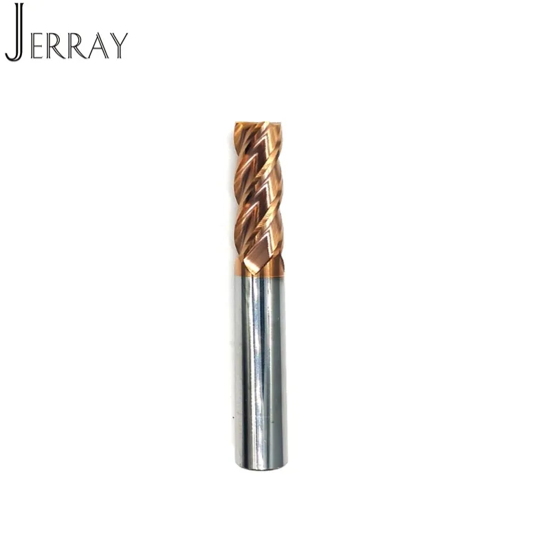 HRC55 D4 6 8Mm Square Flat End Mills Spiral Bit CNC Milling Cutter Cnc Router Bit untuk Woodworking