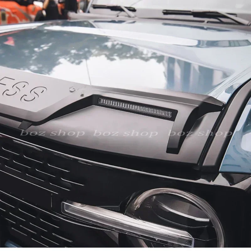 For Ford Bronco 2021-2024 Modified Hood Sandstone Block Hood with Light Sandstone Block Car Interior Accessories