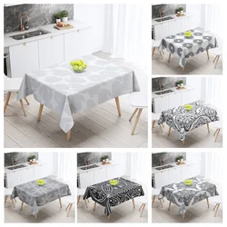Home tablecloths dining decoration and rectangular table accessories waterproof cloth Anti-stain simple Modern abstract nordic