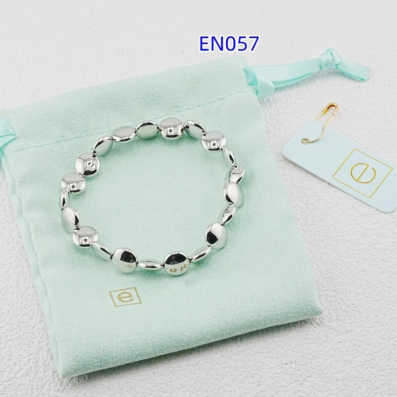 VKVVA Fashion Jewelry Sliver-plated Flat Round Bead Bracelet for Women Birthday Gifts, Unique Gifts