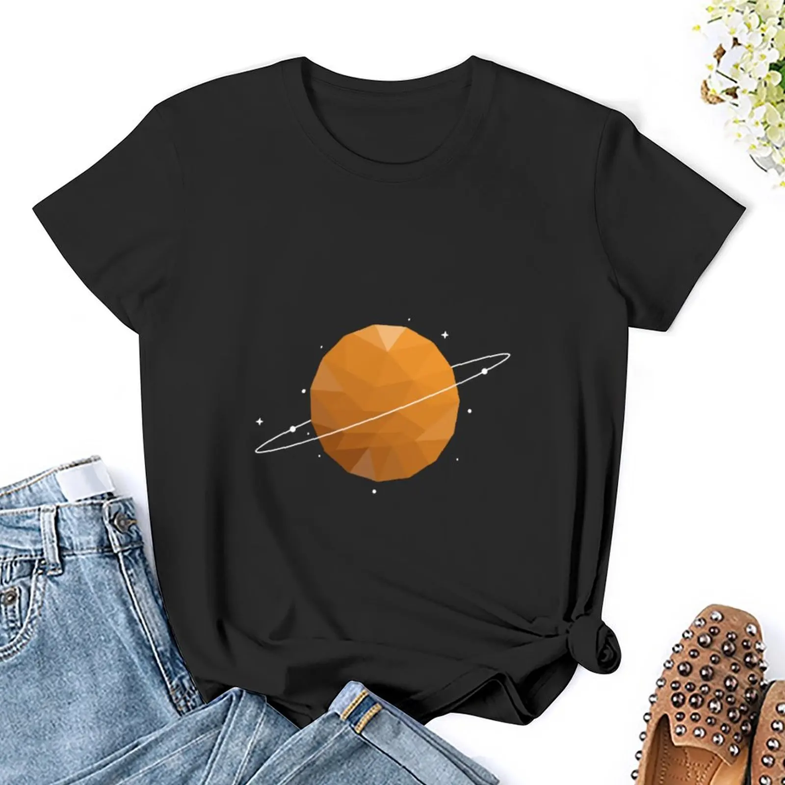 T-shirt Orange Planet vestiti estivi top magliette per donna