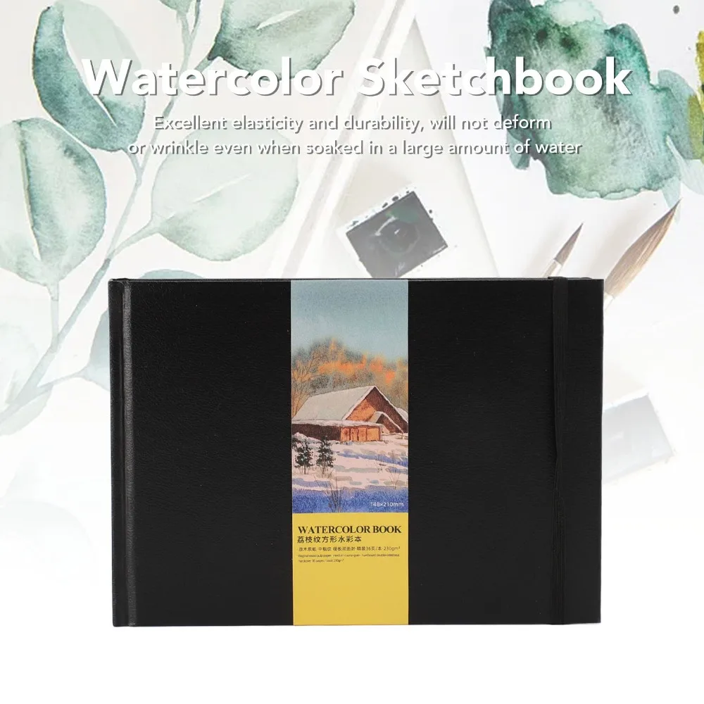Lychee Grain Texture Watercolor Paper Notebook Hardcover Bound Premium Thick Paper Hardcover Art Sketch Book
