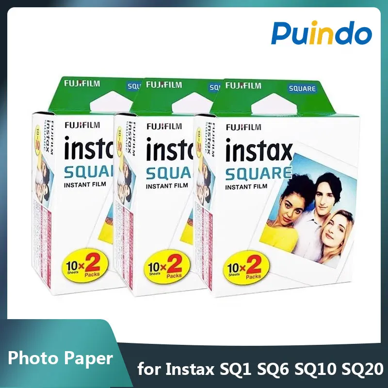 Fujifilm-papel fotográfico instantáneo para impresora instantánea, película cuadrada Original, para cámaras Fuji SQ1, SQ6, SQ10, SQ20, SP3/SQ Link, 10-100 piezas