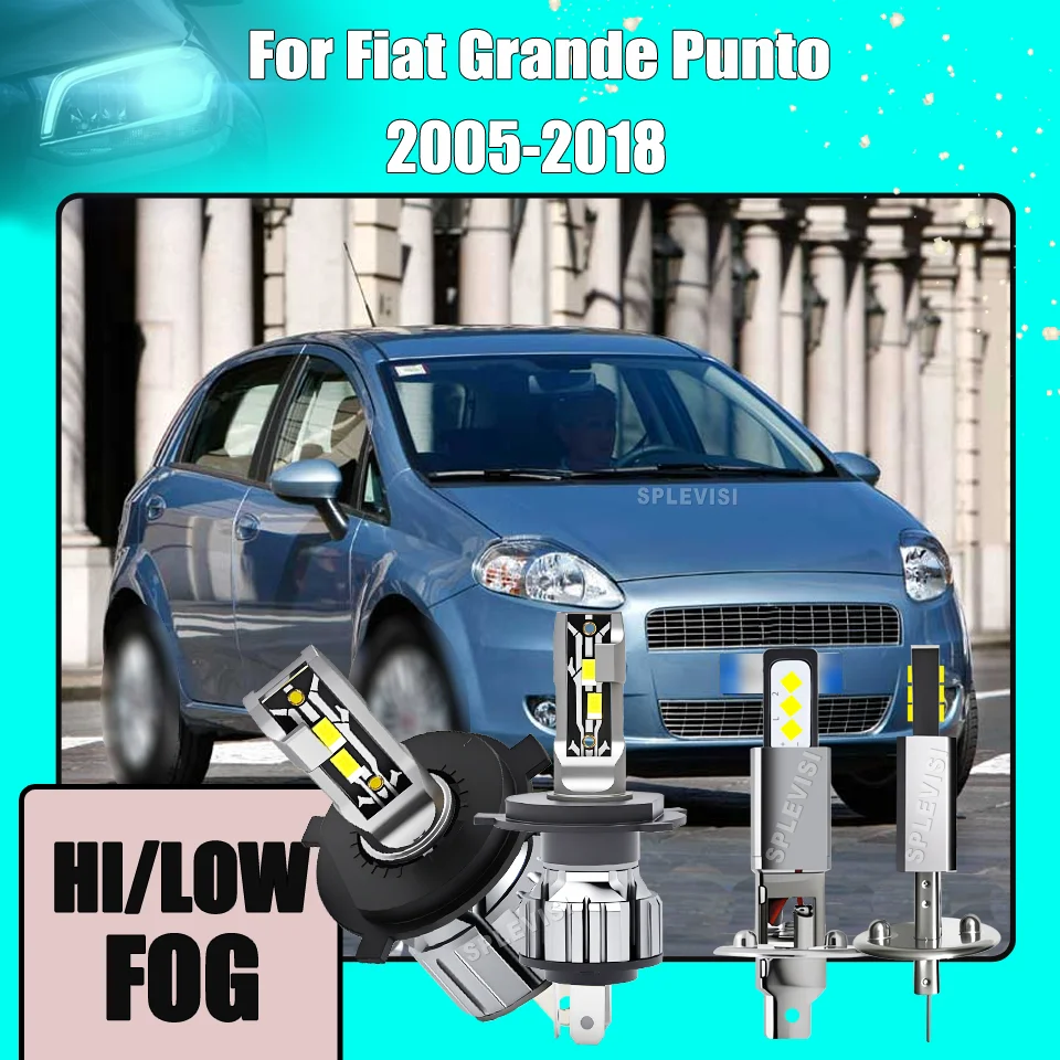 

Aluminum 12v LED Headlight Foglight For Fiat Grande Punto 2005 2006 2007 2008 2009 2010 2011 2012 2013 2014 2015 2016 2017 2018