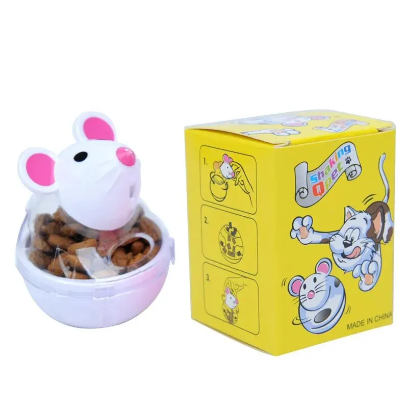 Mouse Tumbler Spill Pet Fun Puzzle Cartoon Cat Toy