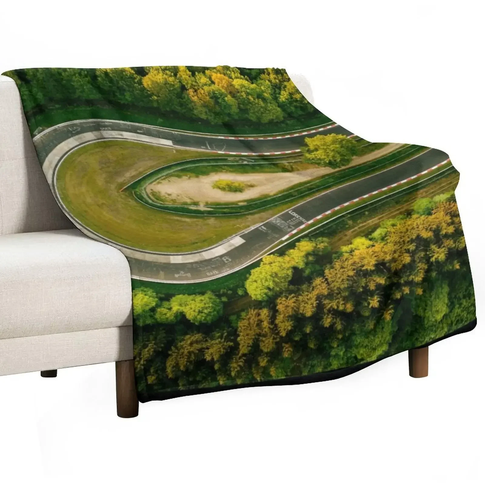 

REMASTER: Nürburgring Nordschleife Karussell Throw Blanket Thin Luxury Brand Blankets