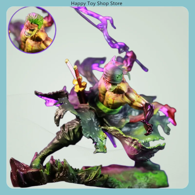 

Коллекционная фигурка Ророноа Зоро из One Piece, 33 см, с двумя мечами, в стиле кровавой битвы, из ПВХ, для фанатов