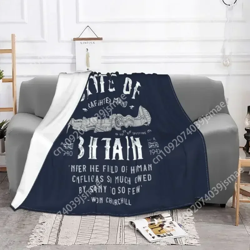 Battle Of Britain Blanket Fleece Autumn Flannel Supermarine Spitfire Fighter Pilot Aircraft Airplane Throw Blankets Custom