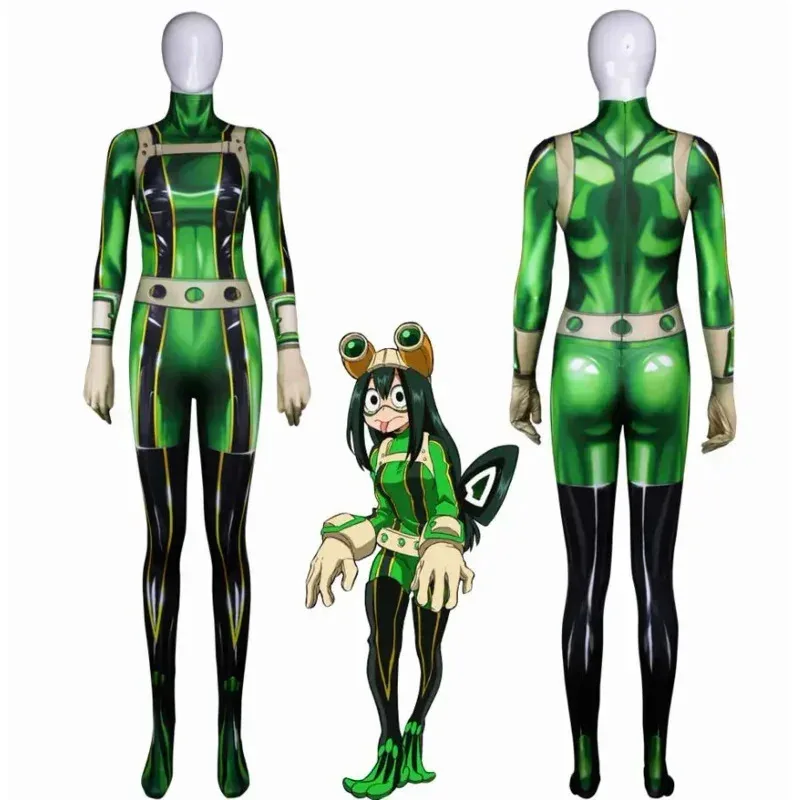 

aa Bear House 002 High quality 3D Printed Boku no hero academia Froppy Cosplay Costumes Pro Tsuyu Asui Zentai Bodysuit /WAT99★★