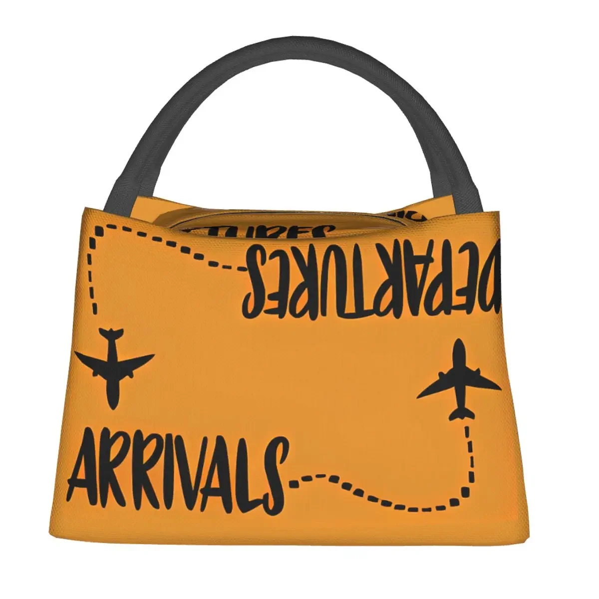 Bolsa de almuerzo para avión, fiambrera informal de aviación, bolso de mano térmico portátil para Picnic, diseño gráfico