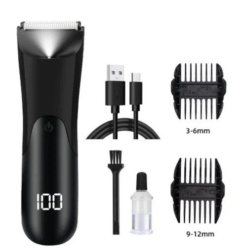 Man Body Tondeuse Epilator Lies Trimmer Voor Man Baard Scheerapparaat Borst Epilator Okselhaar Scheerapparaat Armen Benen Haar Scheermessen