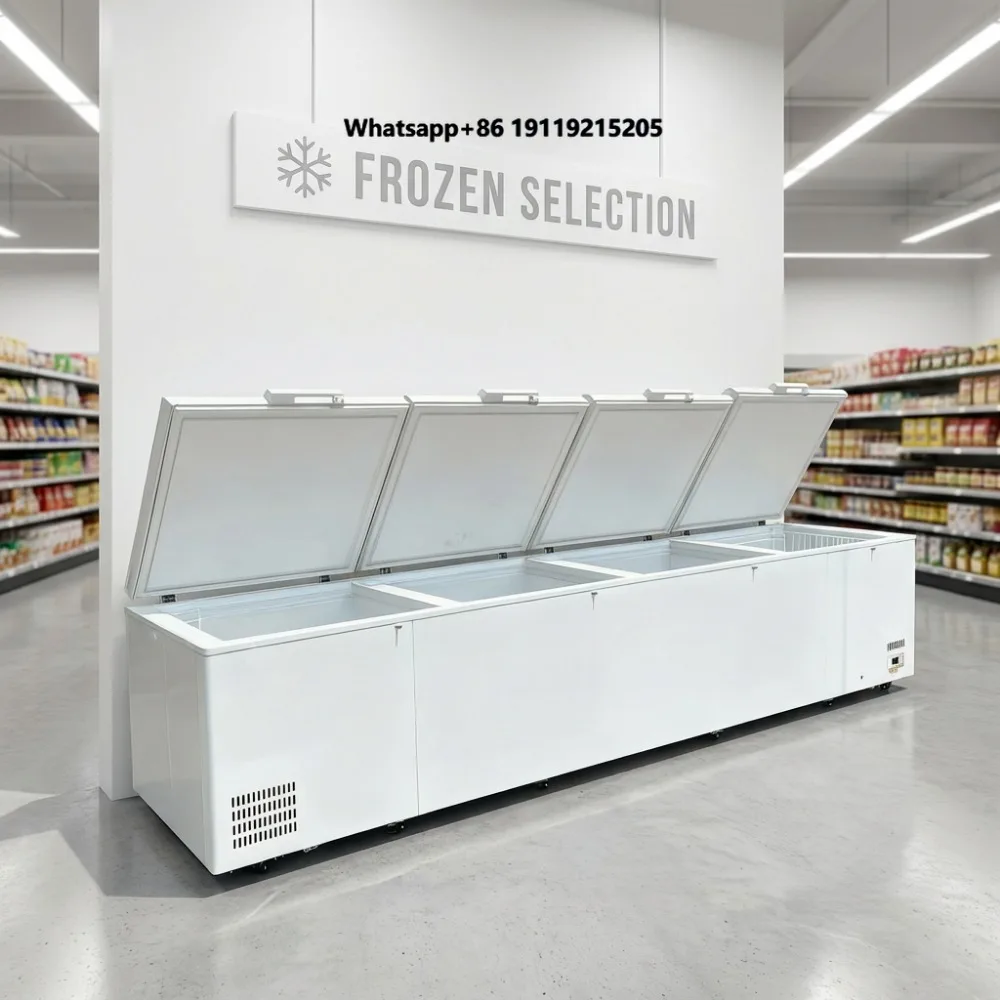 Four-door commercial freezer | single temperature A ++ energy efficiency digital temperature control manual defrosting function