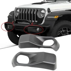 2Pcs Car Front Bumper Left And Right Both Side Bar Fog Lamp Covers For JEEP Wrangler JL 2018+ Car Fog Lamp Bezel Exterior Part