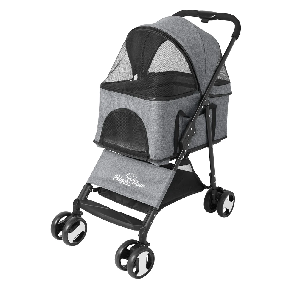 Large Four Wheel Dog Carrier Trailer with Mesh Windows