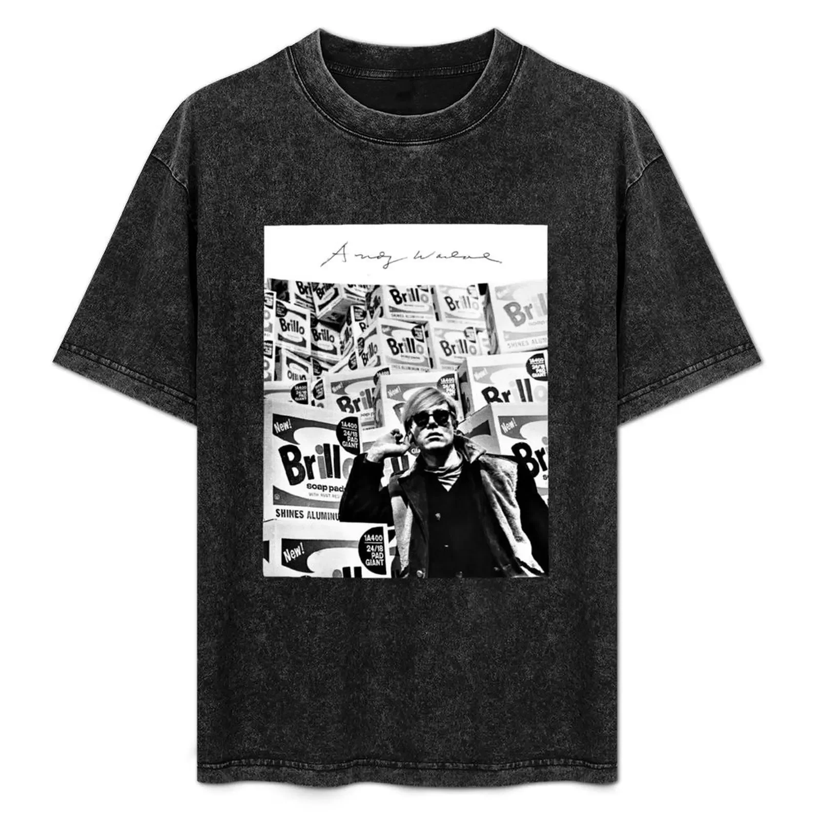 

Andy Warhol Signature Portrait T-Shirt cotton man t-shirts plus size tops quick-drying luxury clothes men