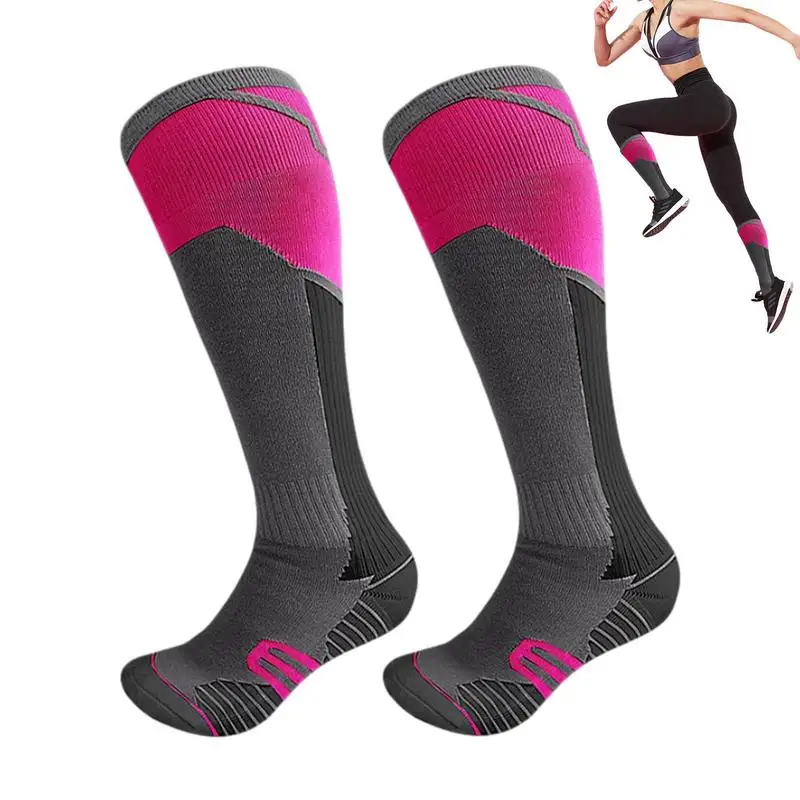 Compression Stockings Knee High Support Stockings 20-30 MmHg Compression Socks For Women & Men Circulation Recovery Running