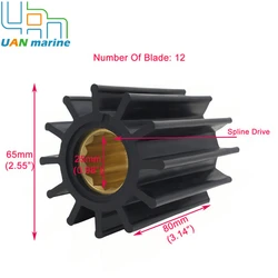 876771 girante della pompa di raffreddamento ad acqua di mare per Volvo Penta D6-280 310 330 370 435 motore Diesel 876771 PERKINS 119574-42550