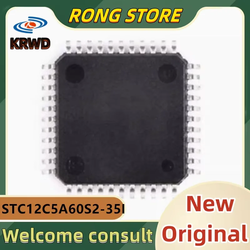 5 pièces 89C52RC-40I-LQFP-44 nouvelle et originale puce IC STC89C52RC-40I-LQFP-44 STC89C52RC-40I microcontrôleur MCU