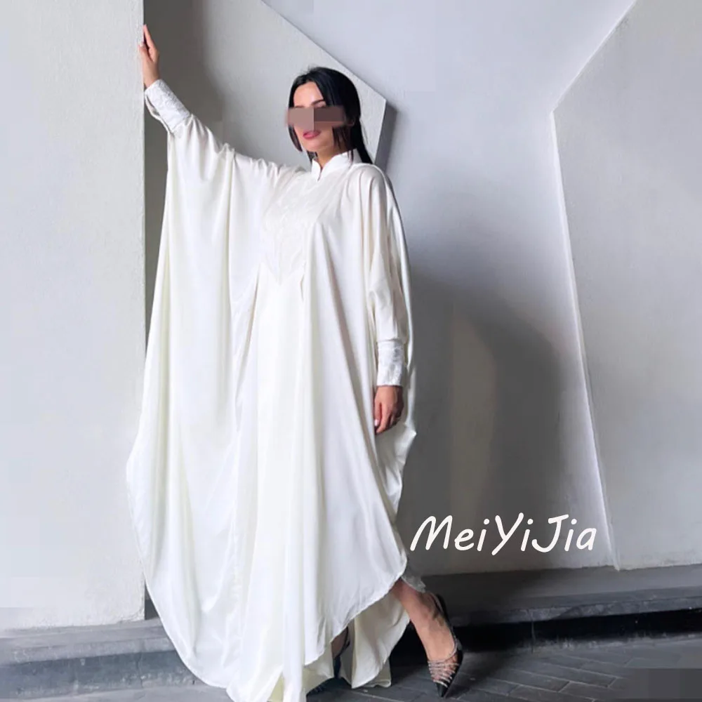 Meiyijia-vestido de noche bordado de manga larga, traje Sexy de cuello alto con botones, Arabia Saudita, cumpleaños y Club, verano, 2024