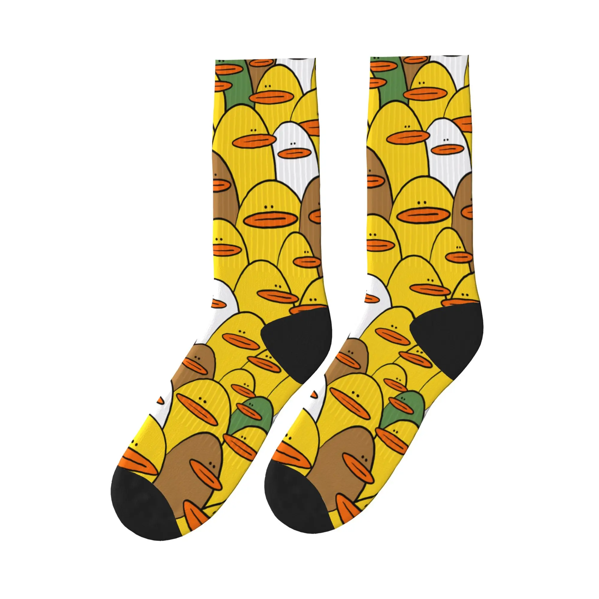 

A Group of Yellow Ducks Socks Fashion Stockings Adults Men Medium Soft Climbing Socks Spring Design Anti-Slip Socks