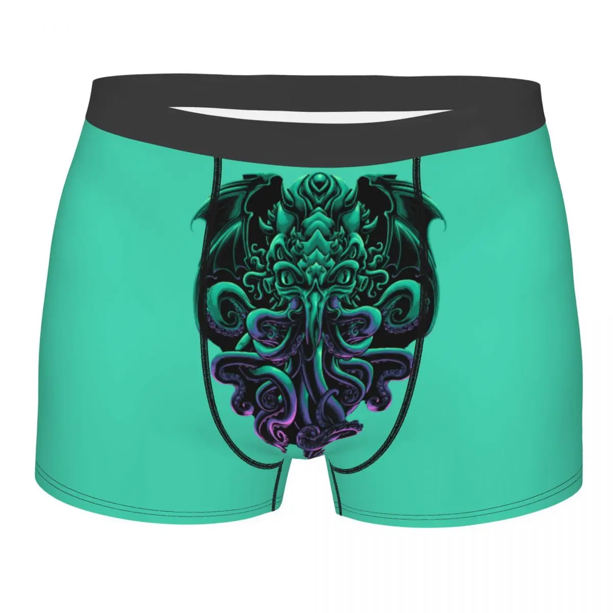 Custom Cool H.P. Lovecraft Cthulhu Underwear Men Stretch The Old God of R'lyeh Boxer Briefs Shorts Panties Soft Underpants