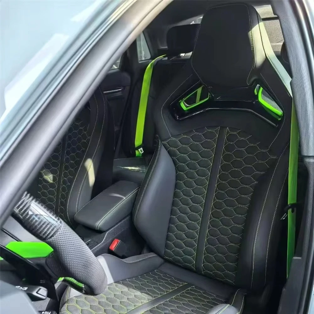High Quality Universal Red and Black Adjustable Racing Bucket Seat Sports Car Modification view 2