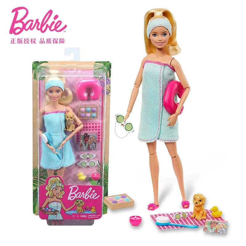 Oryginalne stroje dla lalek Barbie Fashionistas Blond lalka Niebieska sukienka z koszulkami i spódnicami Zabawka do przebierania się dla dziewczynek Prezenty świąteczne