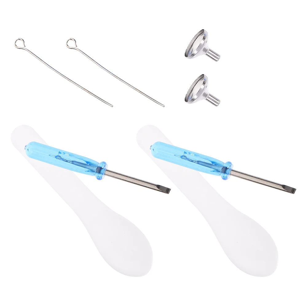2Sets Cremation Ash Transfer Kit Compact Stainless Steel Filling Funnel for Jewelry Pendants Urn Refill Small Metal Funnel