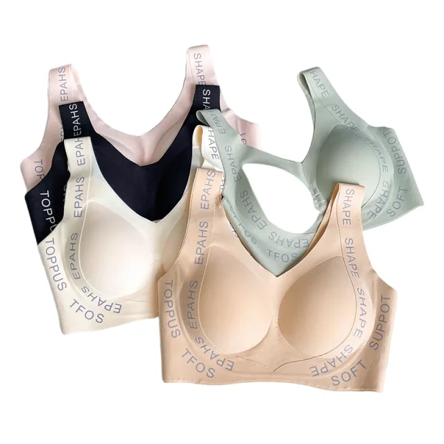 

1pcs Women Seamless Bra Female Daily Comfort Shaper Bra Lingerie Female fixed Pad Underwear Letter decoration Sport KUCLUT