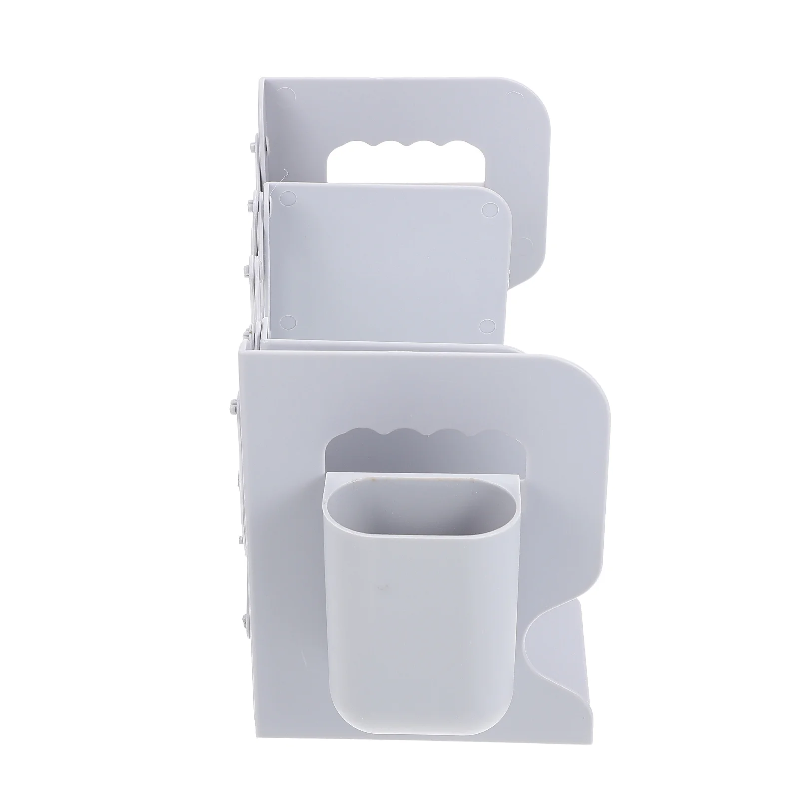 مجموعة واحدة من حامل حامل الكتب لتخزين رف المكتب، تصميم إبداعي بسيط، رف منظم كتب بلاستيكي عالي التحمل للمكتب المنزلي #5