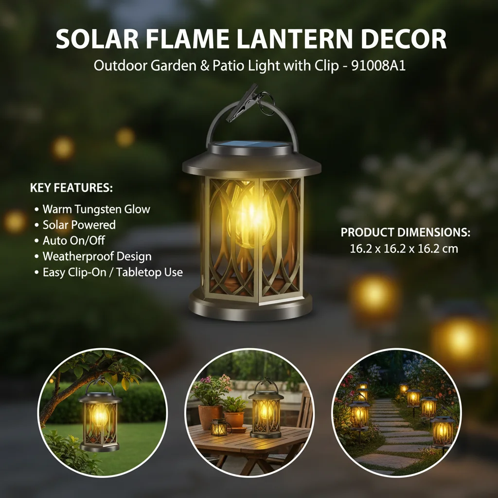Garden Pathway Solar Flame Lights Flickering LED Torch Waterproof Outdoor Lighting for Yard Patio Landscape Decoration