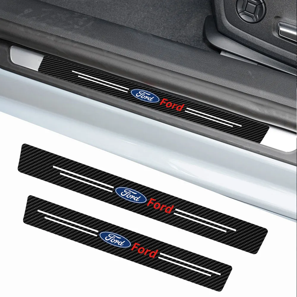 

Car Door Sill Protector Sticker Waterproof Wear-Resistant For Ford Fiesta Mondeo Fusion Explorer Escape Edge Kuga MK6 Accessory