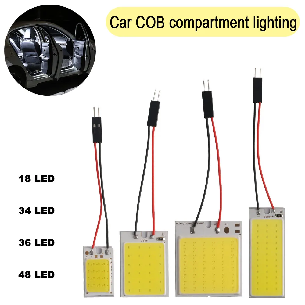 10 Pcs 18/24/36/48 LED Car Lamps Car Interior Panel LED Lights Lamp Bulb Car Dome Light Car Panel For Interior Accessories