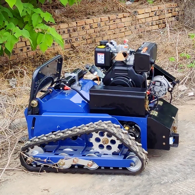 Customized Factory Sales Smart Self-propelled Remote Control Crawler Grass Cutter for Agriculture